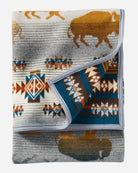 Bison Rush Hour Pendleton Throw Blanket made in Oregon, USA - Blue Mountain Brands USA Home Decor