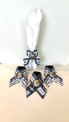 Southwestern Aztec Design Leather Napkin Rings - Blue Mountain Brands Home Decor