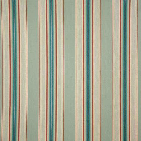 Willamette Valley Turquoise Stripe Fabric by Sunbrella - Your Western Decor