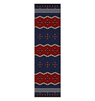 Big Chief Blue, Red, White, Black Floor Runner - Rugs made in the USA - Your Western Decor