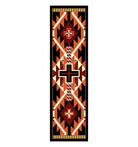 Rustic Cross Southwest Floor Runner - Black - Made in the USA - Your Western Decor