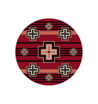Southwest red & tan round rugs. Made in the USA. Your Western Decor