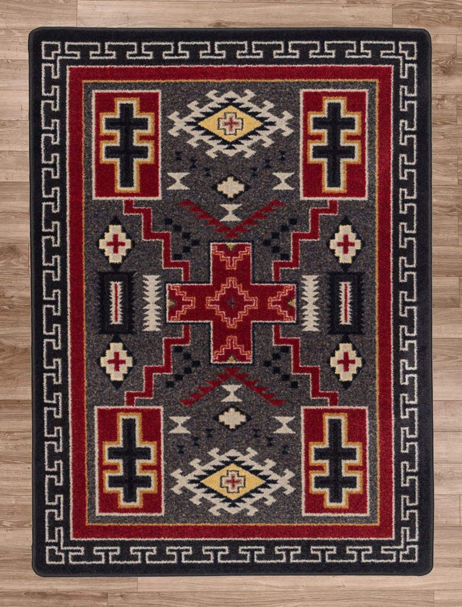 Double Cross Rugs 2 Colors | Southwest Rugs | Your Western Decor – Blue ...