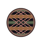 Southwest Saddle Blanket 8' Round Rugs - Made in the USA - Your Western Decor, LLC