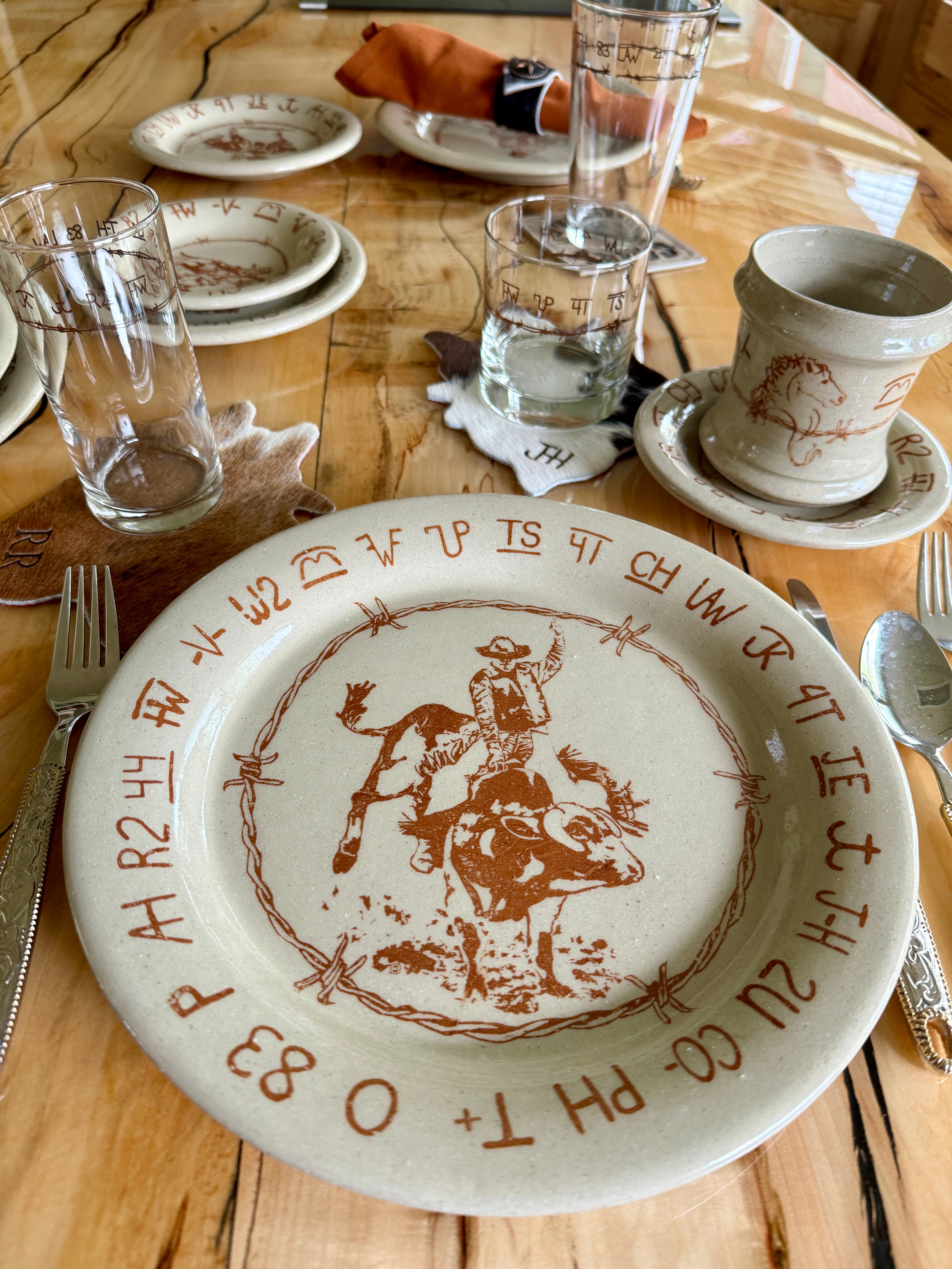 Western Dinnerware | Handmade Ranch Brand Dishes USA – Blue
