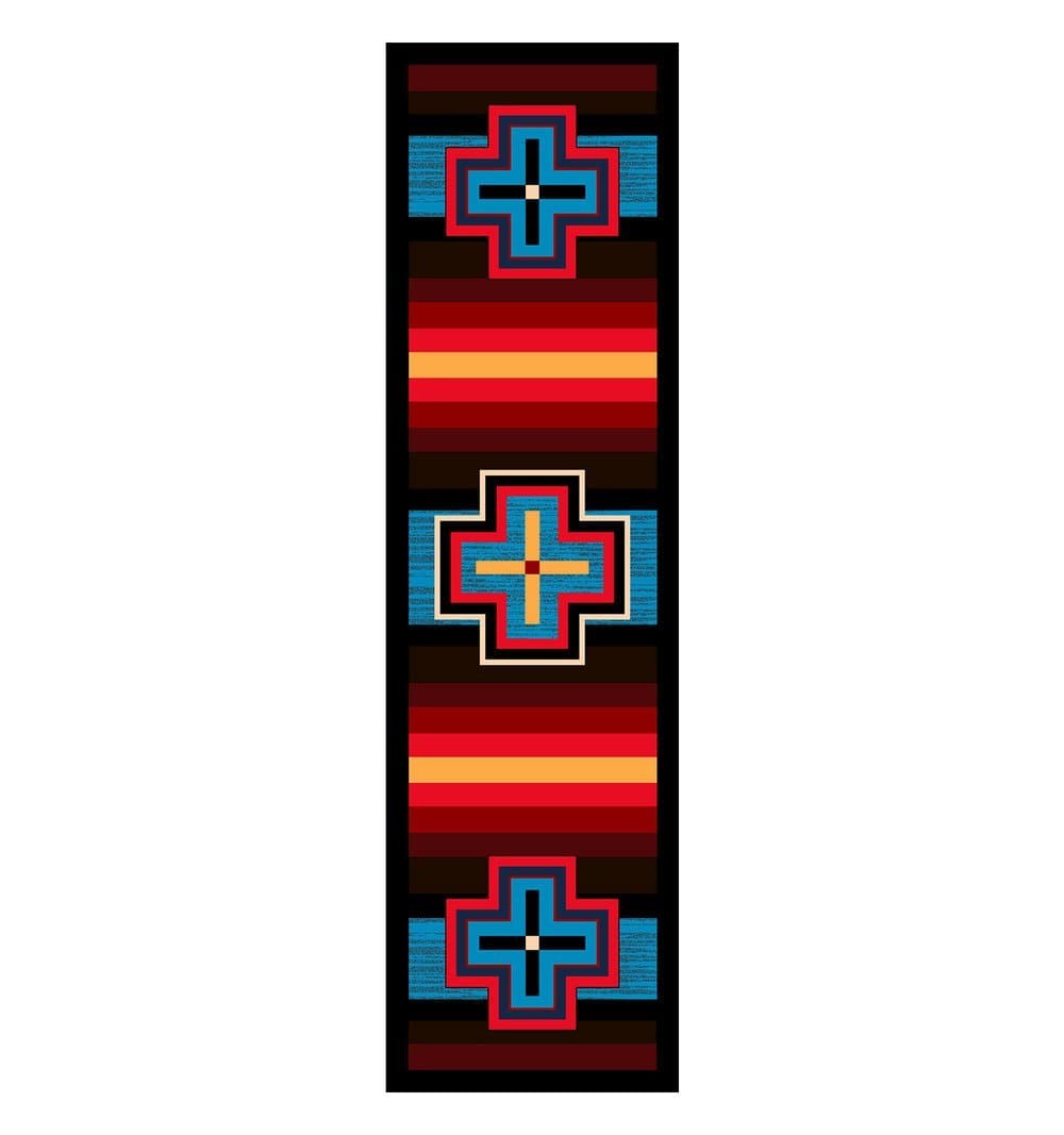 Southwest bright colors runner rugs. Made in the USA. Your Western Decor