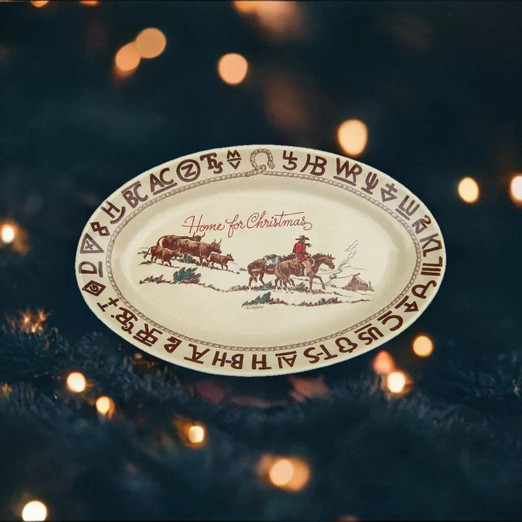 Til Goodan Western Oval Christmas Platter made in the USA - Your Western Decor