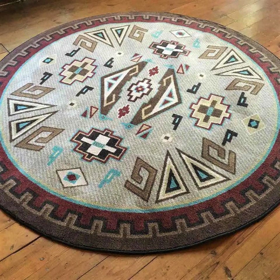 Butte Southwest Round Area Rug - Your Western Decor, LLC