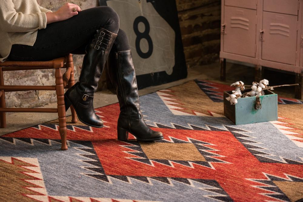 Heritage American made Southwestern area rug