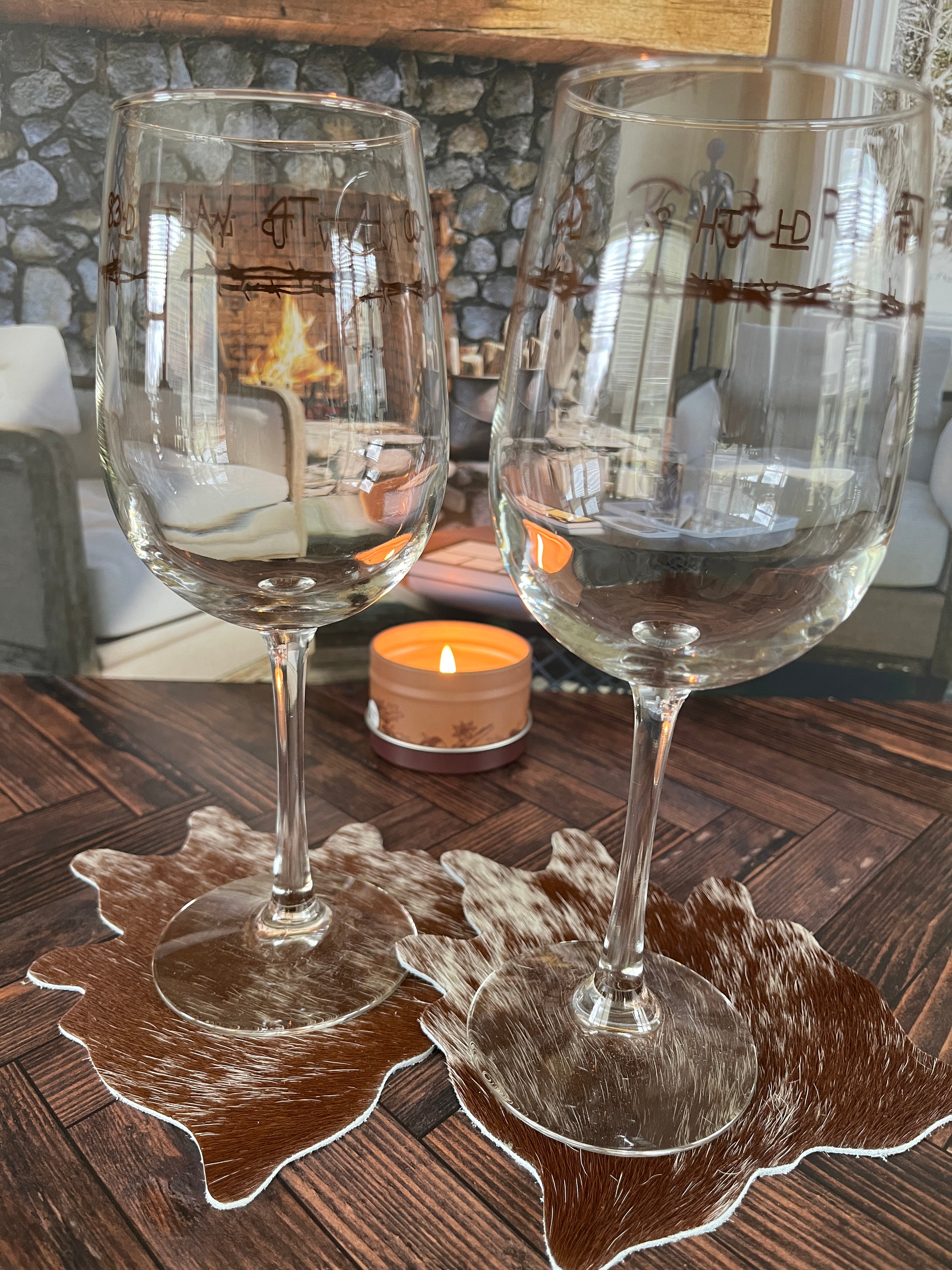 Exclusive Blue Mountain Brands Wine Glasses made in the USA 