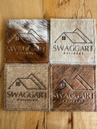 Custom Made Cowhide Coasters - Blue Mountain Brands USA