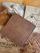 Custom Made Cowhide Coasters - Blue Mountain Brands USA