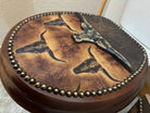 Handmade, custom made, American made Longhorn & Leather Deco Toilet Seat - Your Western Decor