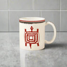 Mimbreno turtle mug in red white black. Made in the USA - Blue Mountain Brands USA