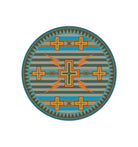 Tempest Turquoise Southwest 8' Round Area Rug - Made in the USA - Your Western Decor