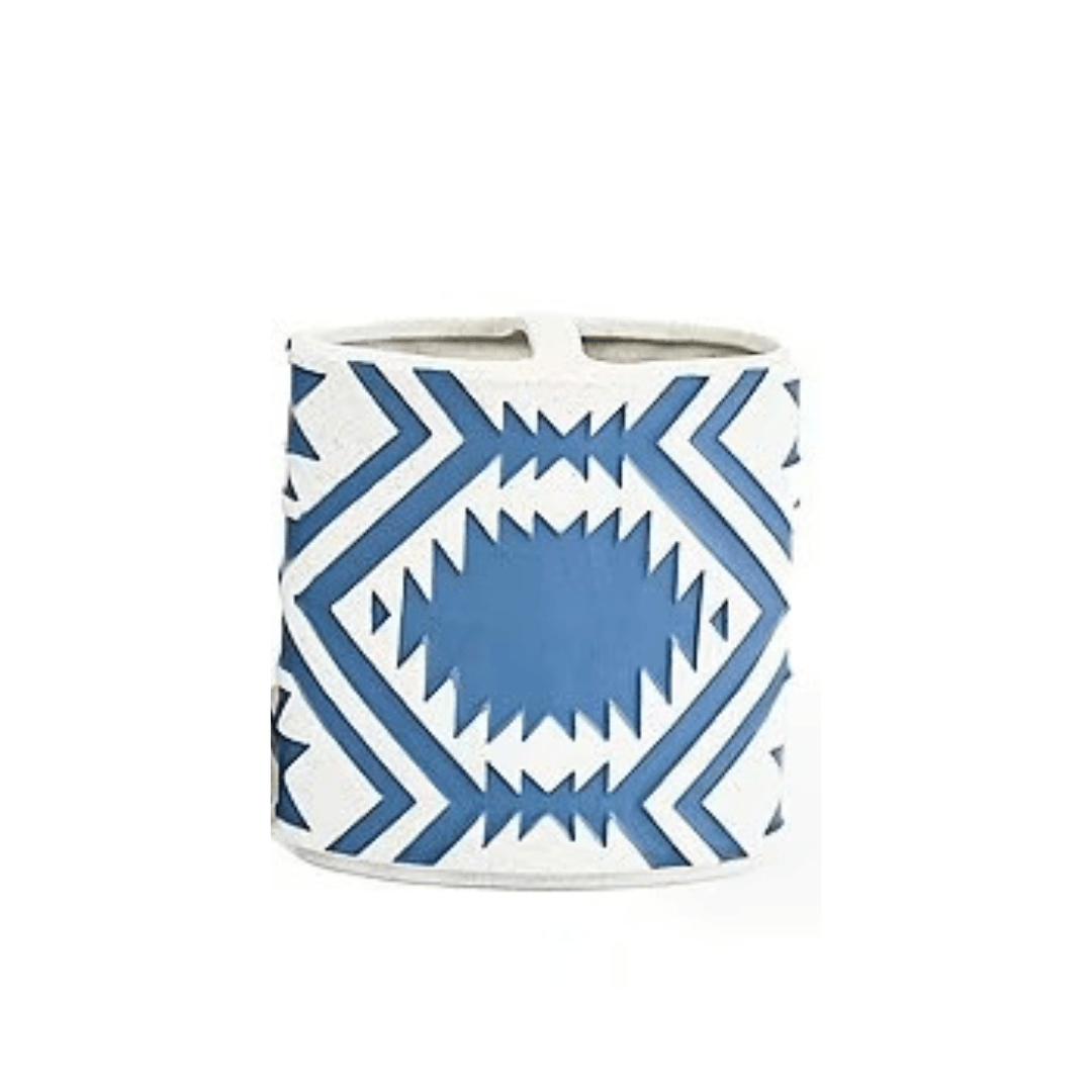 Pendleton Shifting Dunes / White Sands Toothbrush Holder - Stoneware - Blue & White - Pendleton Design - Blue Mountain Brands Home Decor USA