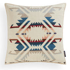 Shifting Dunes Southwest Euro Sham - Quilted - White, Blue, Red, Brown & peach - Your Western Decor