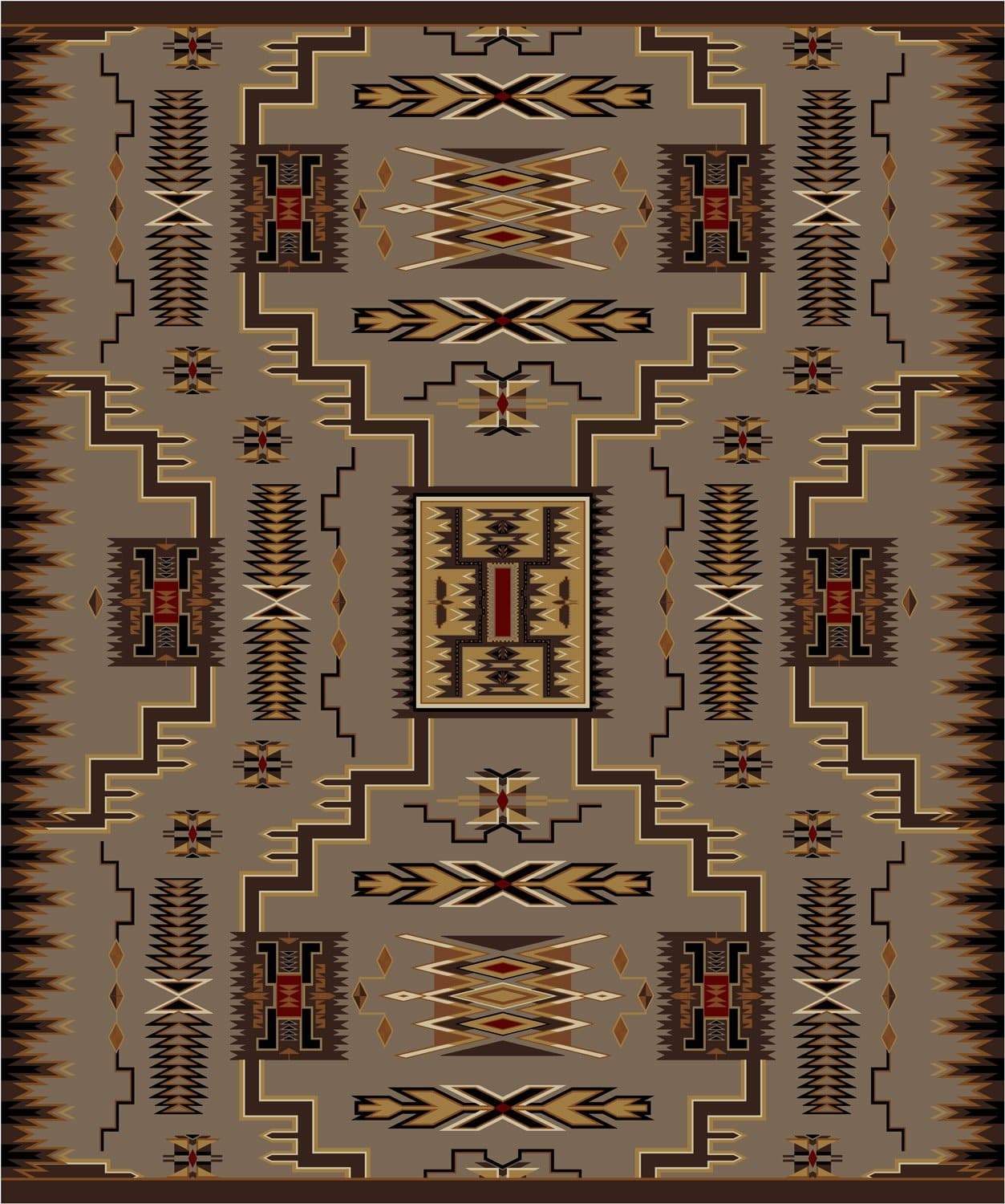 Storm Catcher Chestnut Oversized Area Rug 11' x 13' - Made in the USA - Your Western Decor