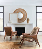 American made Auckland Fur & Croc Leather Chair - Blue Mountain Brands USA