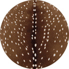 faux axis deer hide round area rug - made in the USA - Your Western Decor