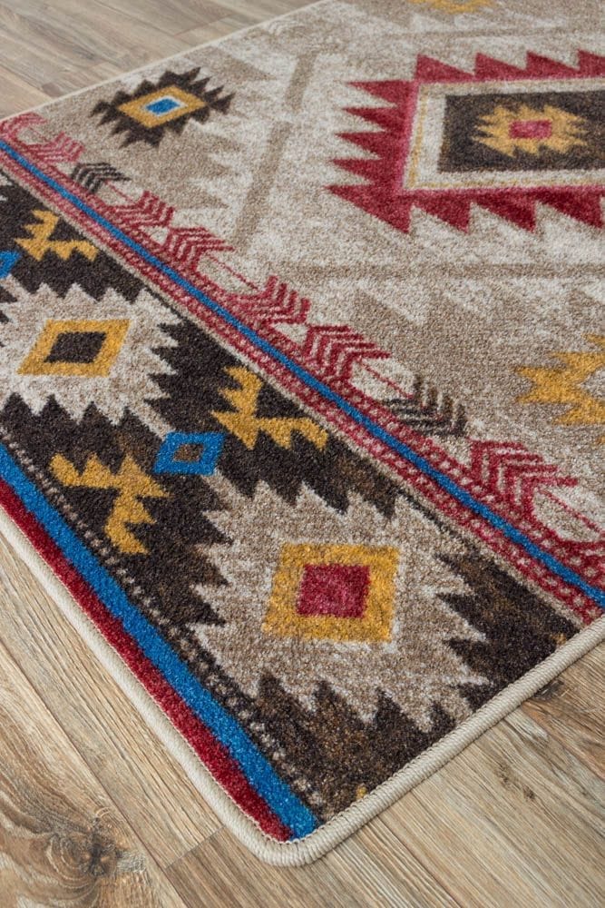 Aztec Whiskey River Rug in Beige XL - Your Western Decor, LLC