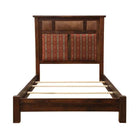 Custom upholstered barnwood bed made in the USA - Blue Mountain Brands USA