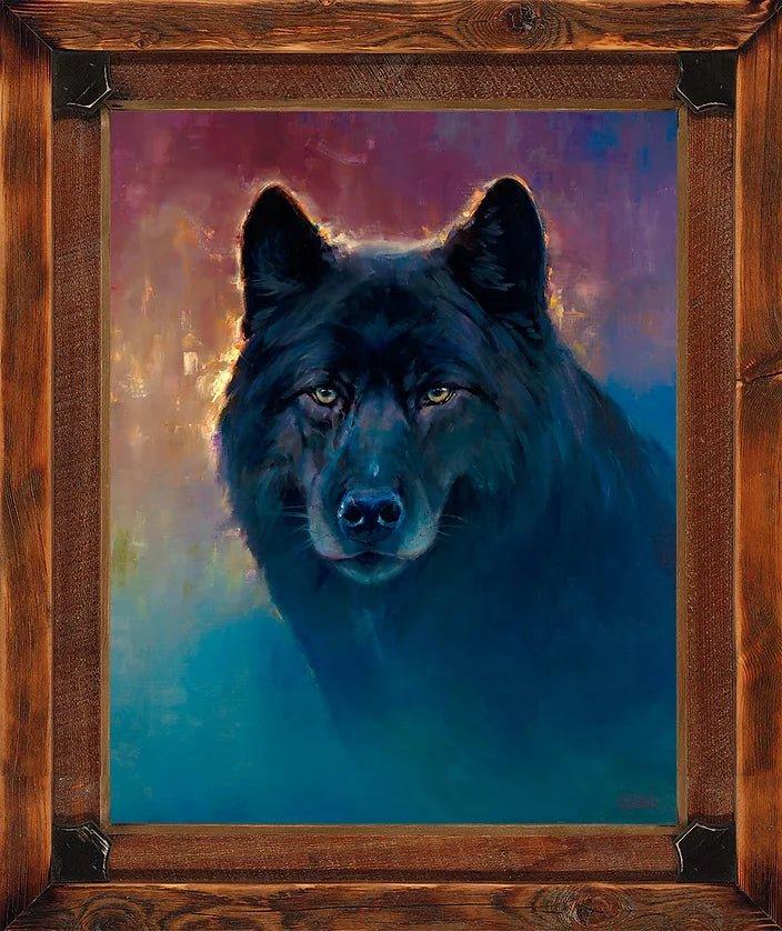 Black Wolf Eyes Of Fire Art by Cold Idol - Blue Mountain Brands USA