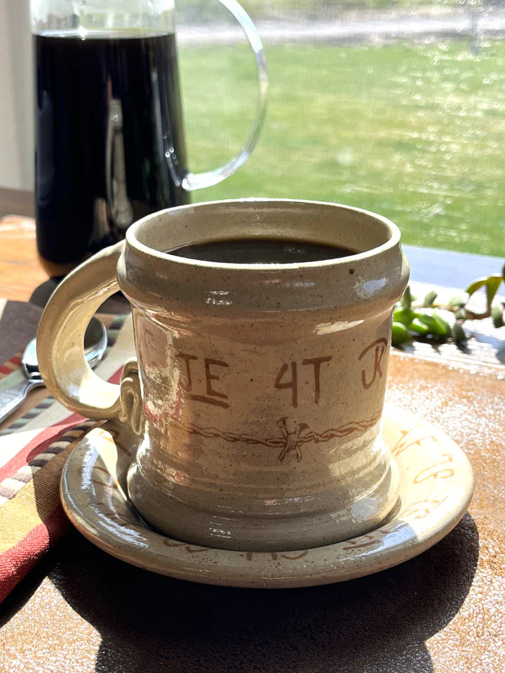 Blue Mountain Brands Mug and Saucer made in Pendleton, Oregon