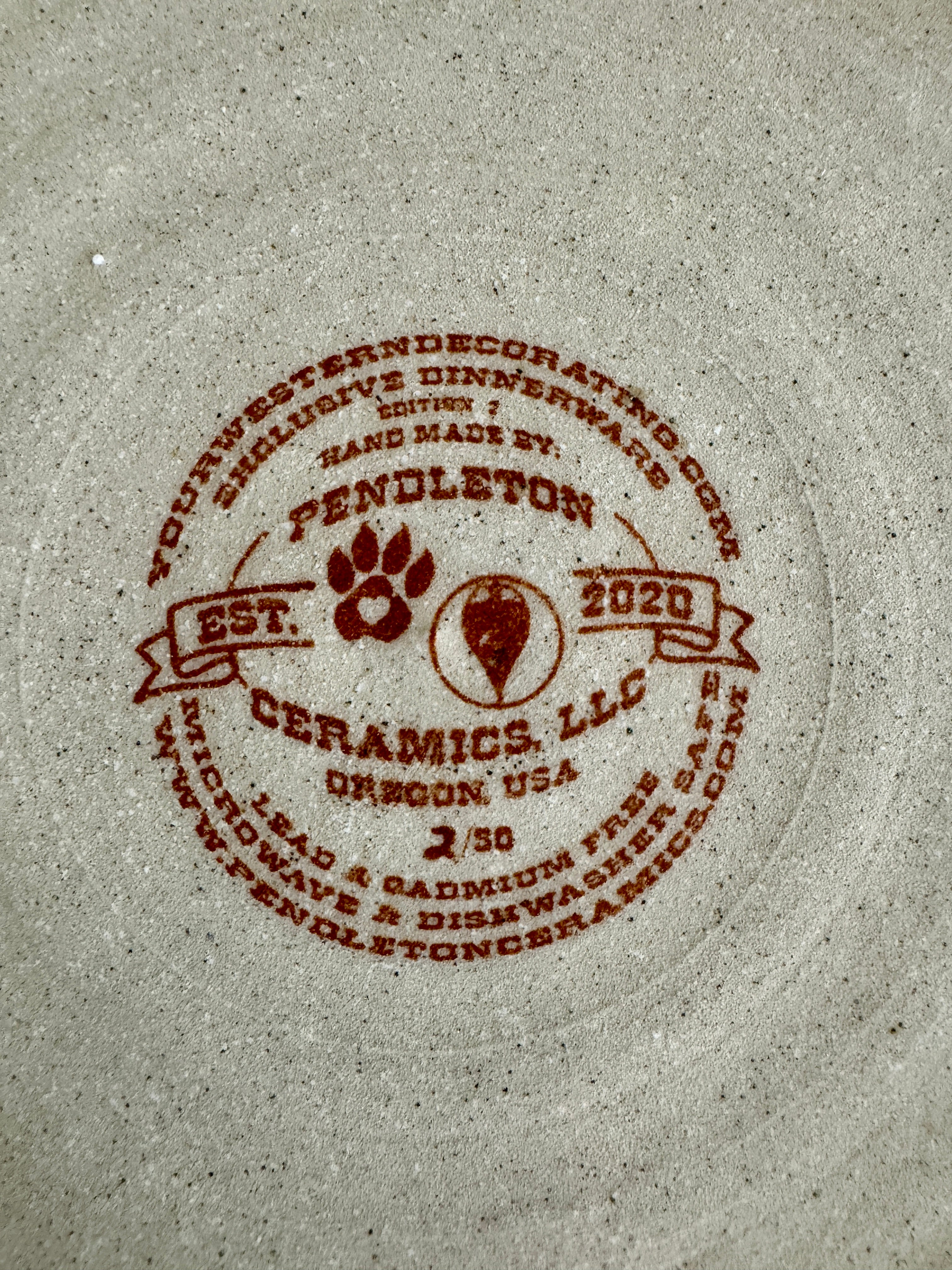 Blue Mountain Brands Plate Bottom Decal - Made in Pendleton, Oregon USA