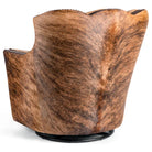 Swivel chair with brindle cowhide back and sides - American made, Blue Mountain Brands USA