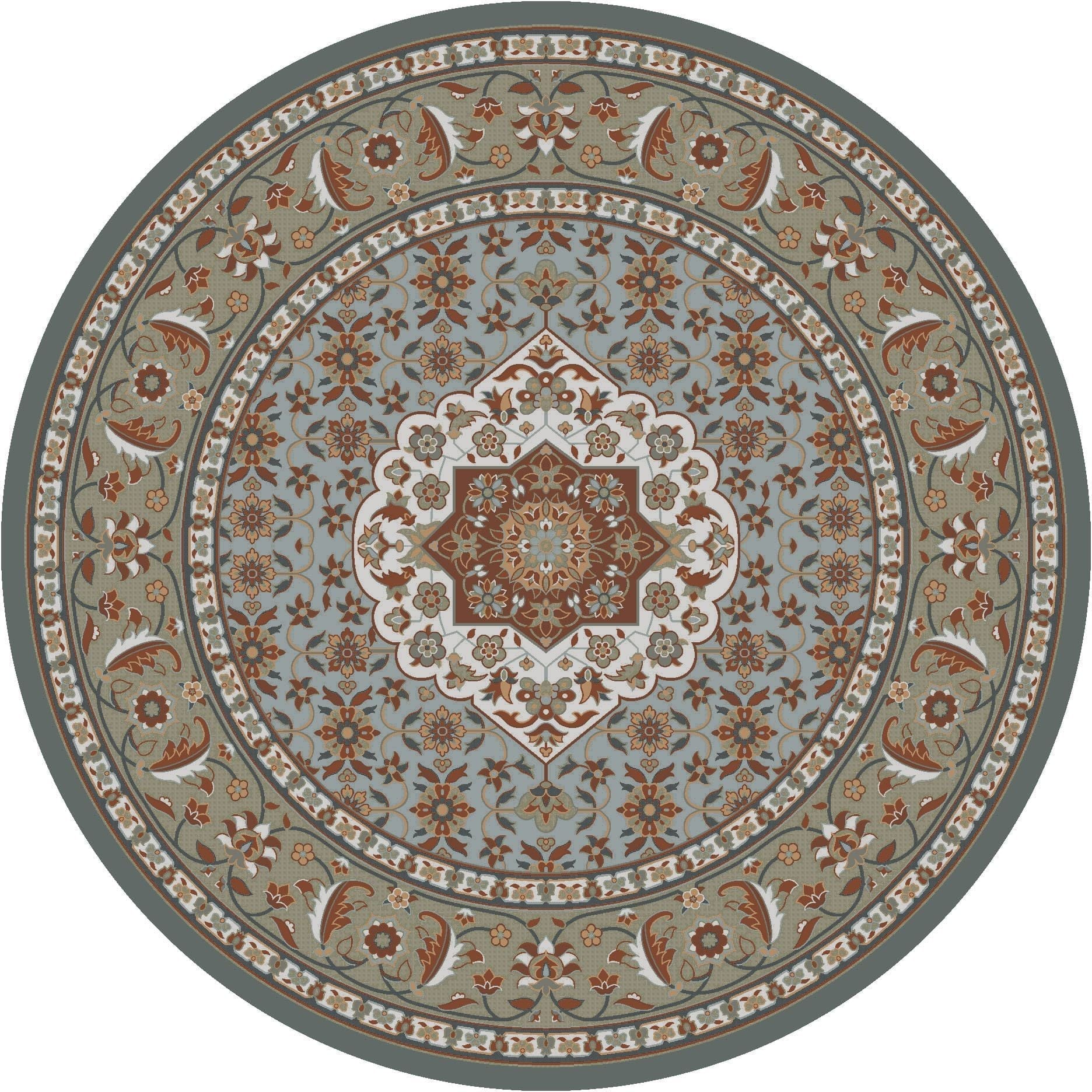 Bristol traveler 8' round area rug made in the USA - Your Western Decor, LLC