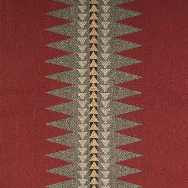 American made Broken Arrows upholstery fabric in red - Blue Mountain Brands USA