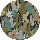 Cacti Cluster Southwestern Round Area Rug made in the USA - Your Western Decor