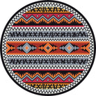 Captain Pumpkin Spice Round Area Rug made in the USA - Your Western Decor