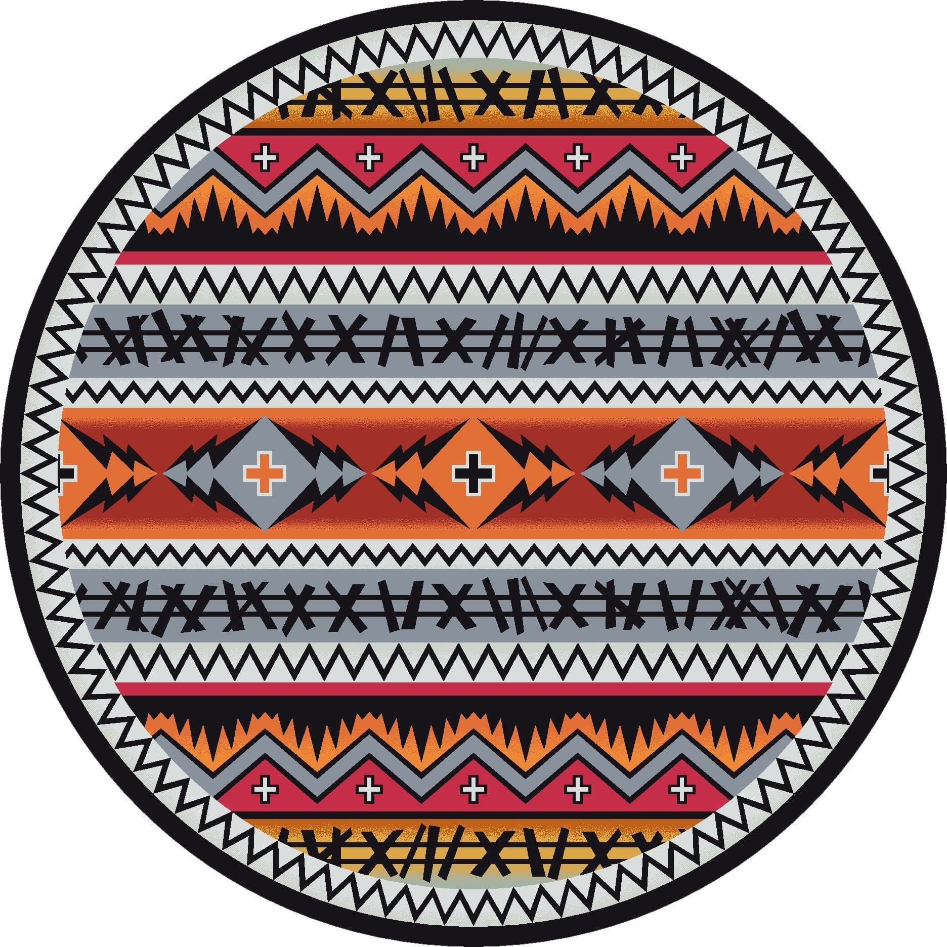 Captain Pumpkin Spice Round Area Rug made in the USA - Your Western Decor