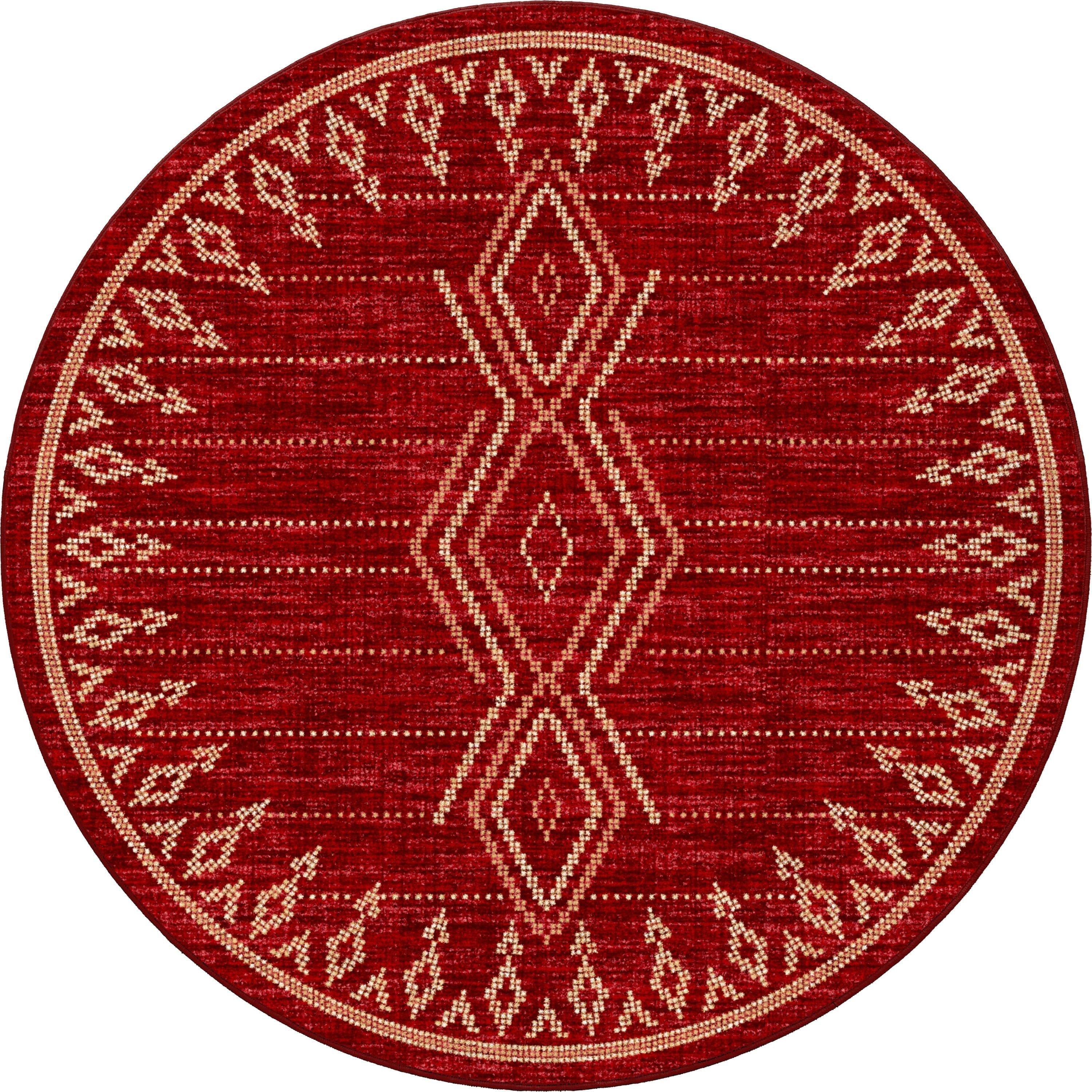 Cardinal Designer Round Area Rug made in the USA - Your Western Decor