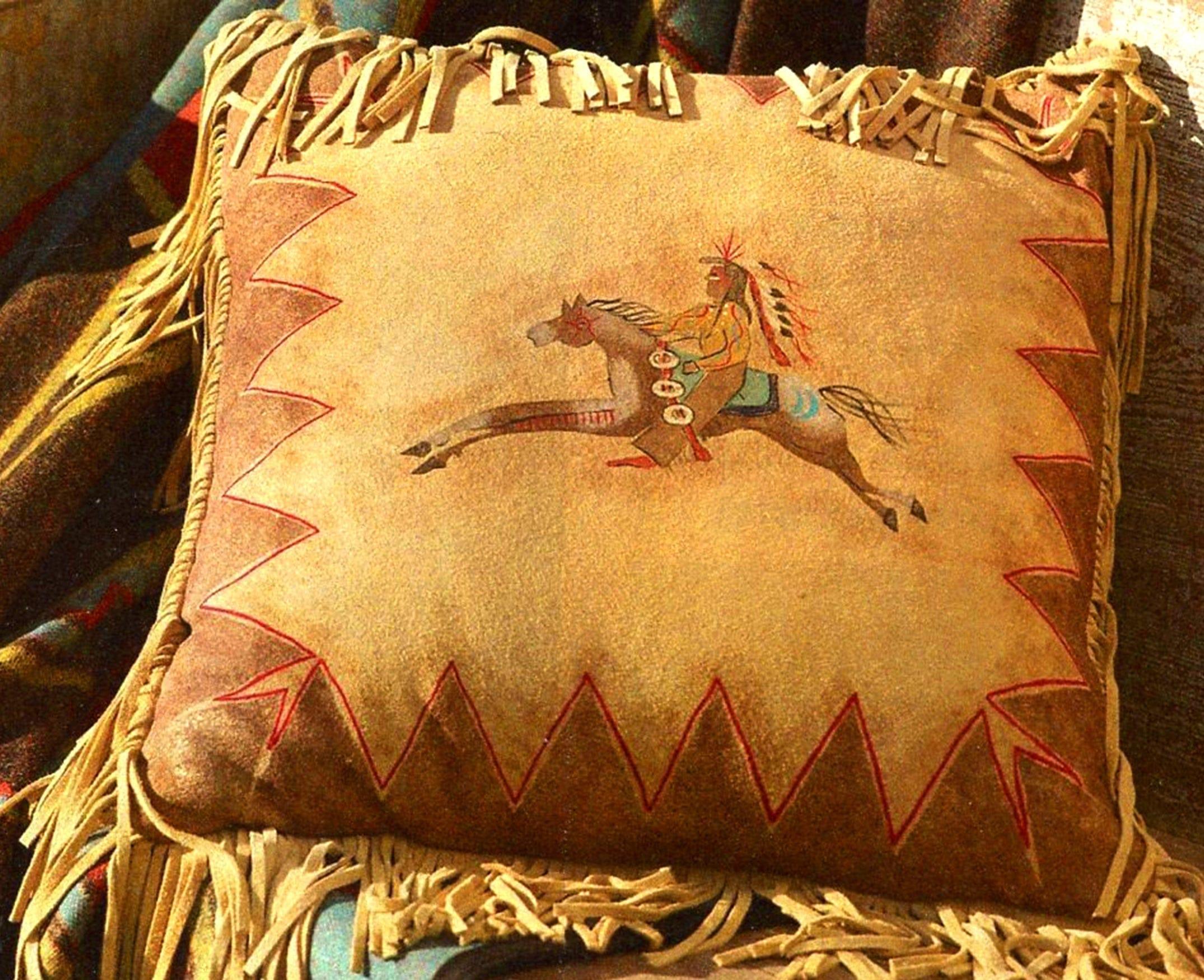 Deer Suede Cayuse Accent Pillow - Made in the USA - Your Western Decor