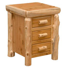American made Natural Cedar Log 3 Drawer Nightstand - Your Western Decor