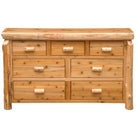 7 drawer cedar log dresser - Blue Mountain Brands USA