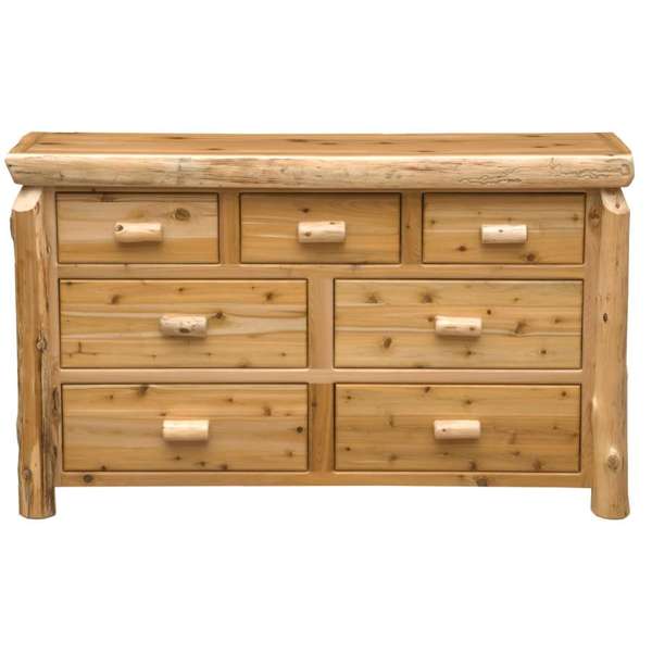 7 drawer cedar log dresser - Blue Mountain Brands USA