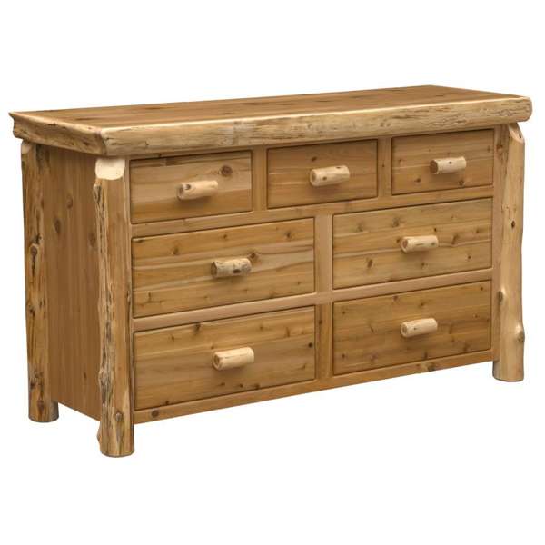 7 drawer cedar log dresser - Blue Mountain Brands USA