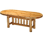American madeOval Cedar Log Dining Table - Blue Mountain Brands USA