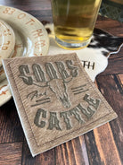 Custom Made Cowhide Coasters - Blue Mountain Brands USA