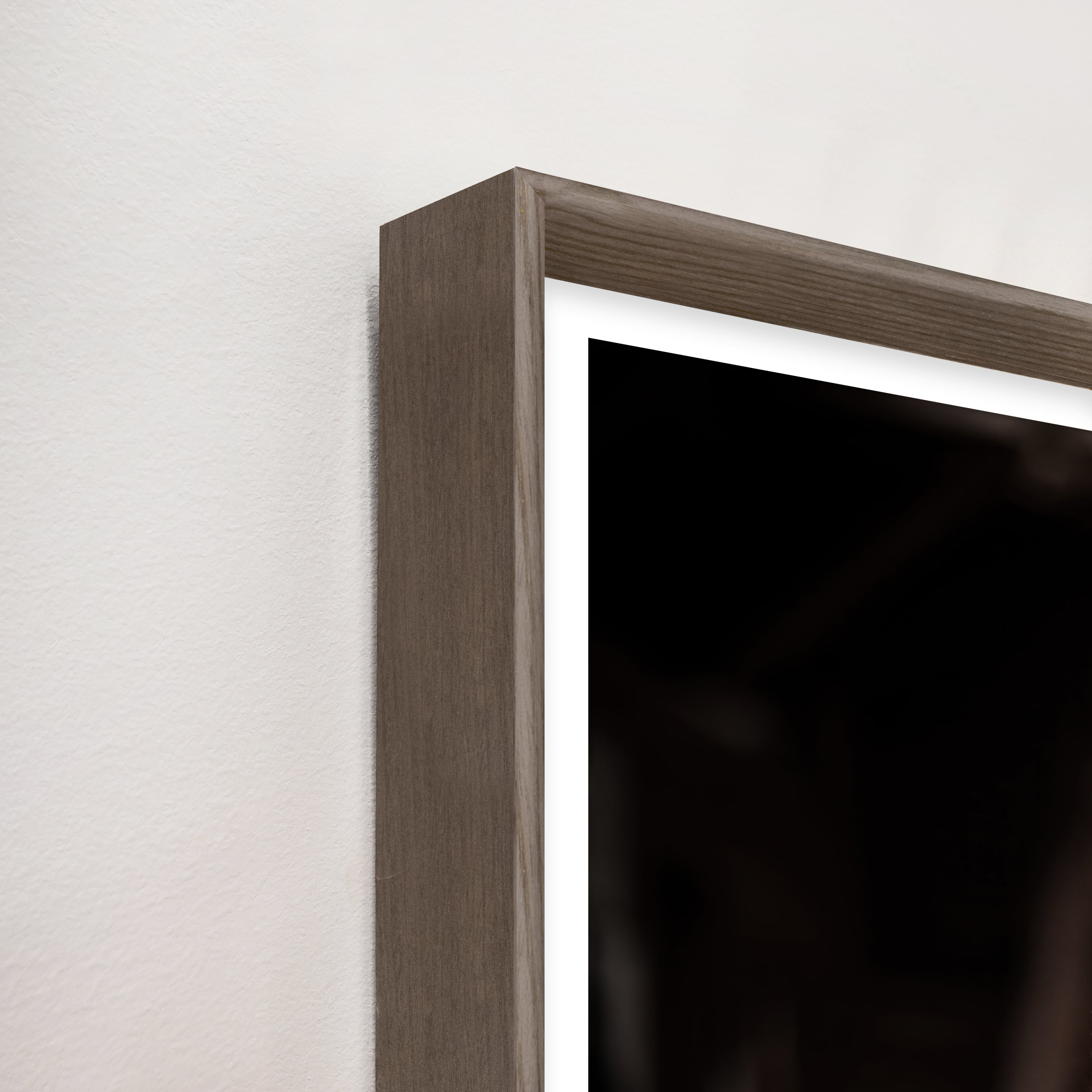 Detail of horse art walnut wood frame