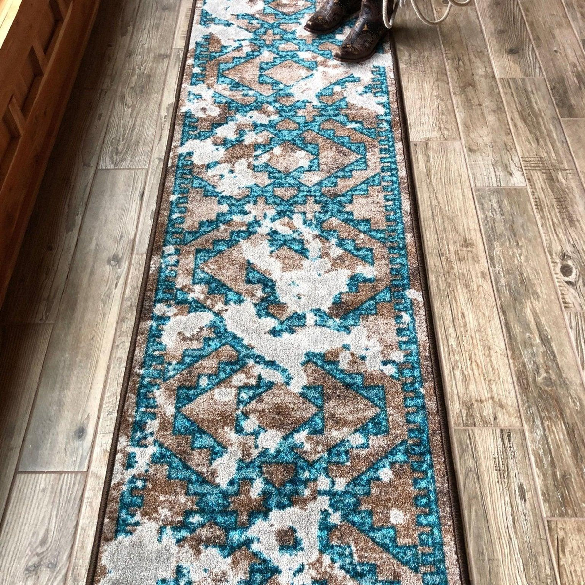 Distressed Fresco Hide Area Rugs | Your Western Decor – Blue Mountain ...