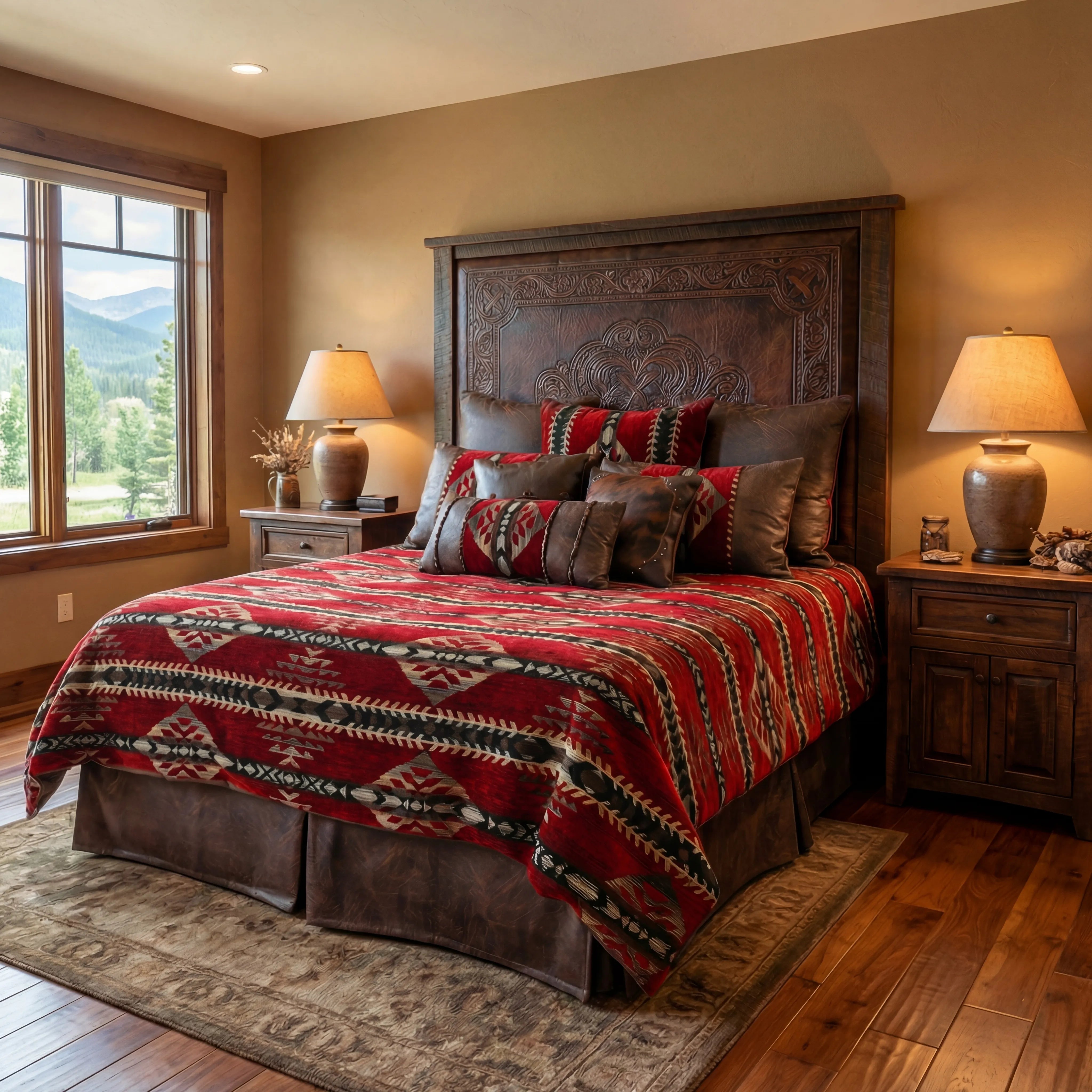 Gallop sorrel Southwestern duvet collection 