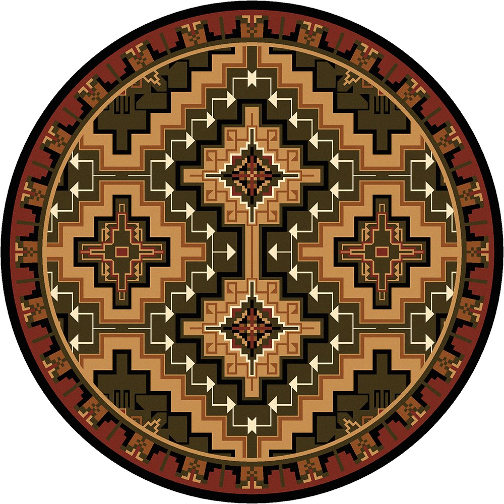 Hill Country Round Area Rug made in the USA - Your Western Decor