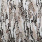 Himalayan Faux Fur sample in greys, browns, tan, white, and beige