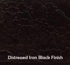 Distressed Black Iron Finish 
