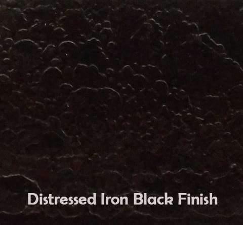 Distressed Black Iron Finish 